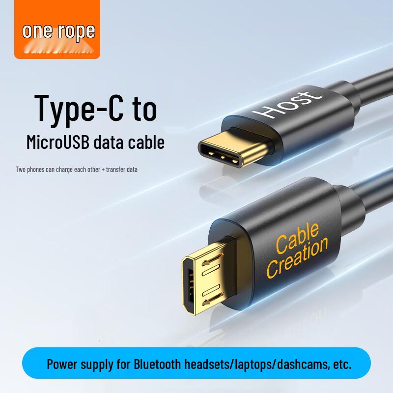 CABLE CREATION Кабель OTG Type-C на Micro USB для передачи данных