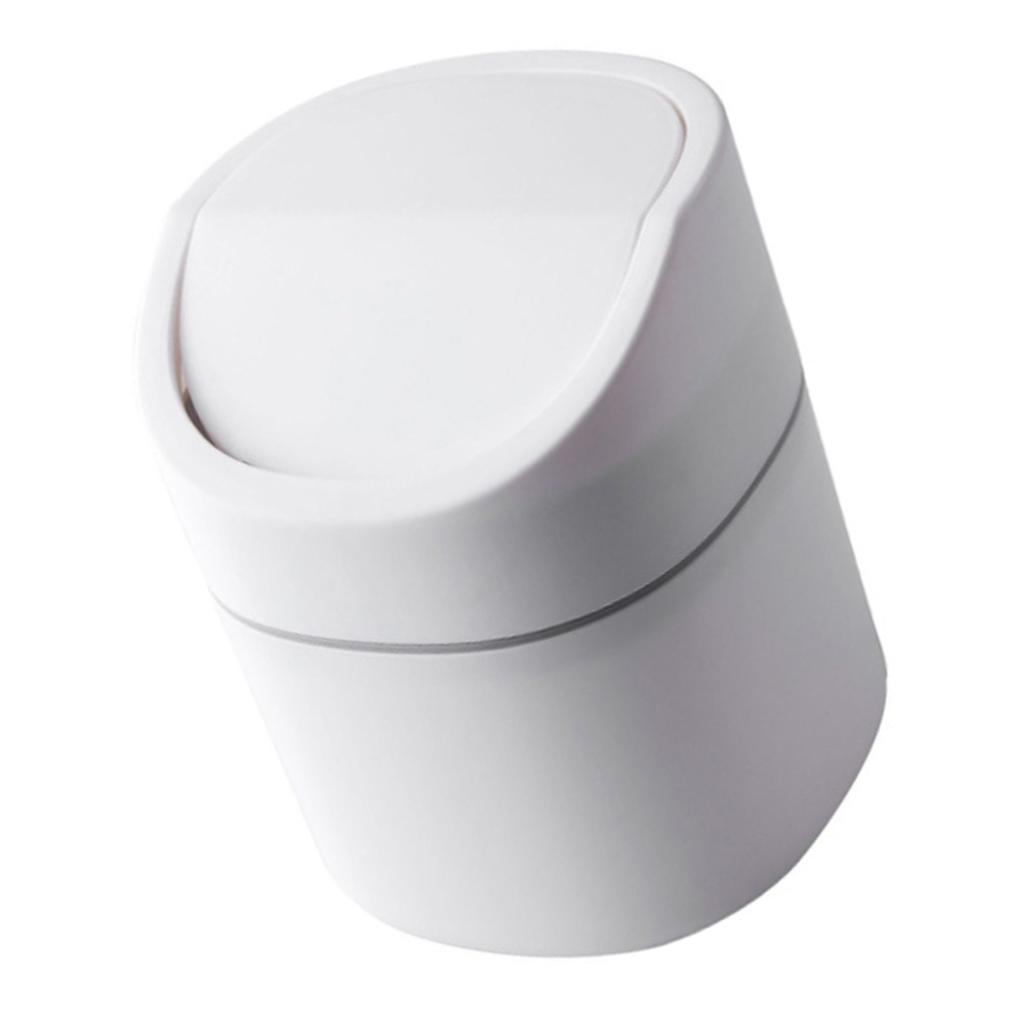 Cute Desktop Trash Can Fashion Trash Can Nightstand Trash Can Garbage Bin for Makeup Table Study