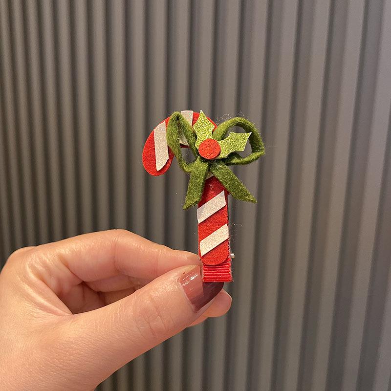 Christmas Cartoon Hair Clips for Girls - Red Holiday Hairpins and Accessories