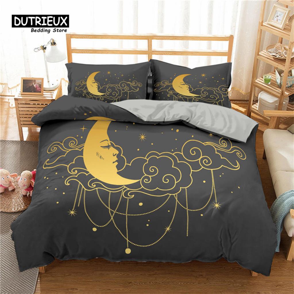 

Comforter Soft Dreamcatcher Bedding Set Bohemian Mandala Sun Moon And Feather 3D Print Microfiber Bedroom Decor Home Textile Comforter (quilt)-EU Single(135*200cm)3pcs