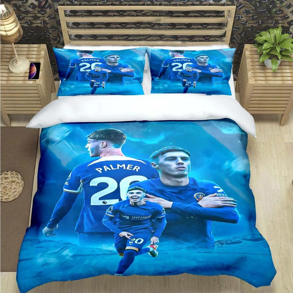 Berühmtes UK. Fußballstars C-Cole P-Palmer Druck Bettwäsche Set Bettbezug Steppdecke Bett Jugend Kind Mädchen Junge Luxus Geburtstagsgeschenk