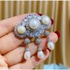 SUYU Fashion Corsage Tassel Cubic Zirconia Imitation Zircon Suit Coat Clothing Accessories Brooch Brooch