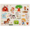 Children'S Montessori Early Education Panel Hand Grab Board 1-2 Years Old 3 Babies Wooden Puzzles Enlightenment Cognitive Pairing Educational Toys