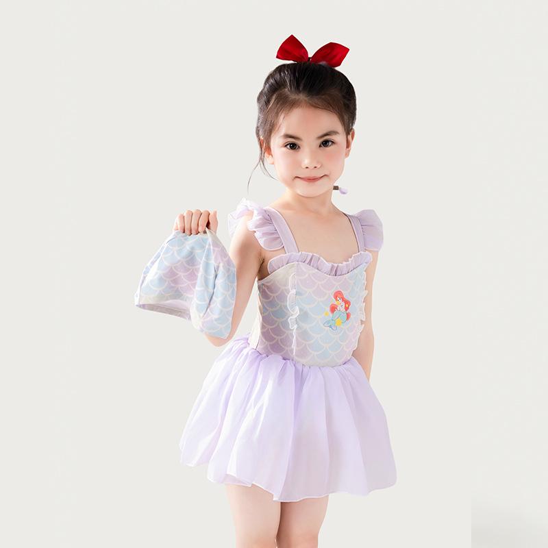 

Girls Cute Cartoon Mermaid Princess One-Piece Swimsuit 130