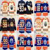 Custom Ice Hockey Jersey Men Adult Team Uniform With Embroidered Number 99 97 29 93 18 74 In White Blue Black Orange