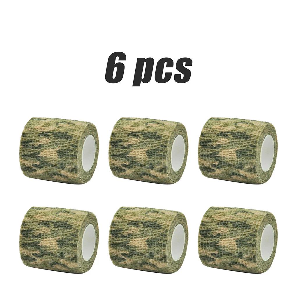 1/24/48Pcs grassland Camouflage Elastic Wrap Tape Self Adhesive Sports Protector Ankle Knee Finger Arm Bandage
