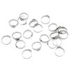 20pcs Adjustable Design Blank Ring Flat Base Stainless Steel Ring Flat Ring Base  Creative Projects