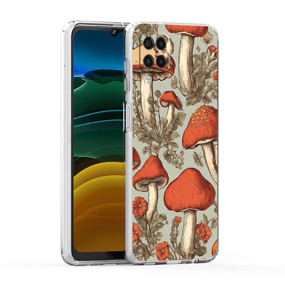Colorful Mushroom Soft TPU Cover for Samsung Galaxy A25 A23 A22 A52S A52 A55 A72 A51 A71 A41 A31 A13 5G Transparent Phone Case