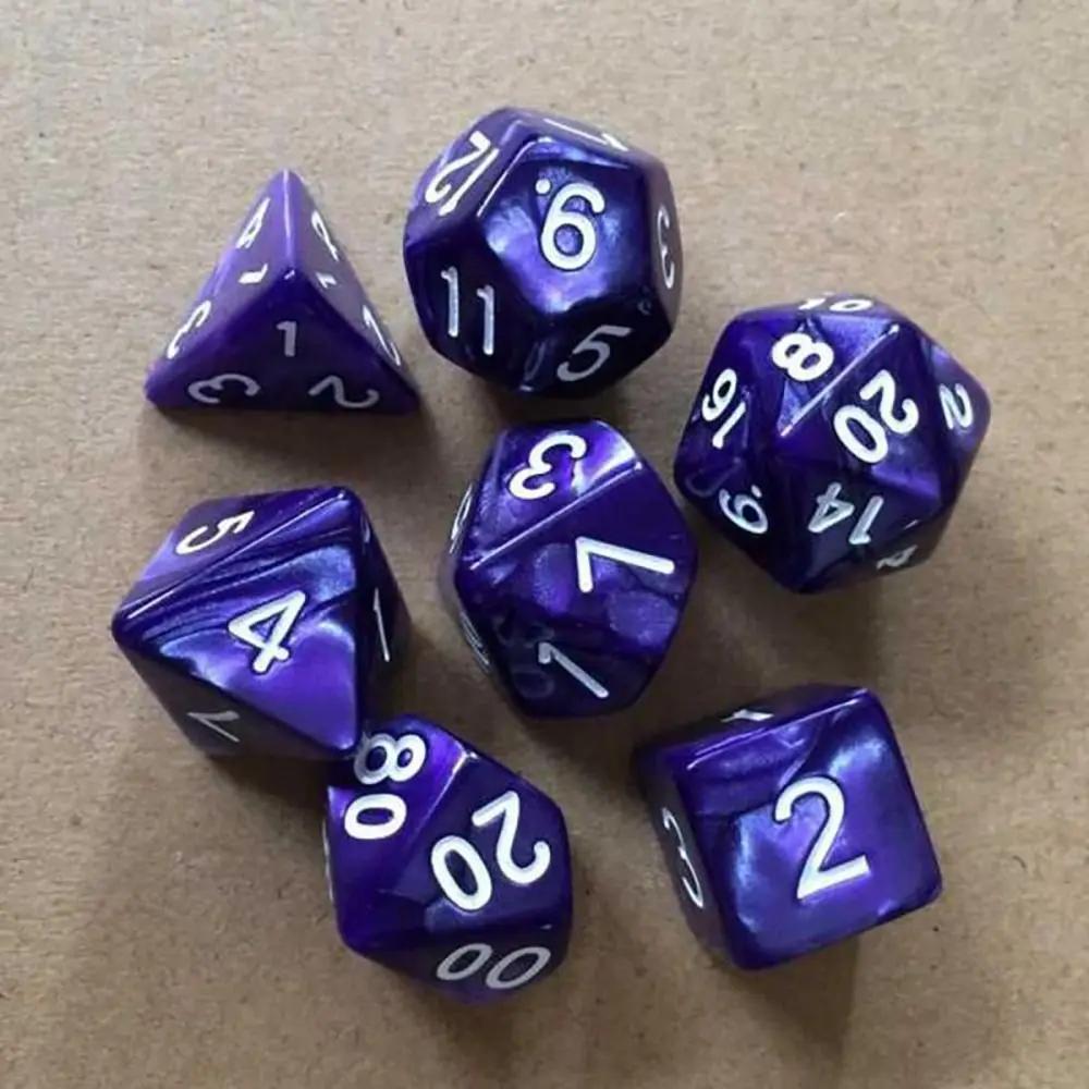 7Pcs/Set Polyhedral Dice Set Game Dice For Trpg Dnd Accessories Polyhedral Dice For Board Card Game Math Games