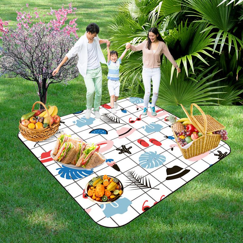 Picnic Blankets Extra Large, Waterproof Foldable Outdoor Beach Blanket,3-Layer Picnic Mat for Camping, Hiking, Travel, Park, Concerts