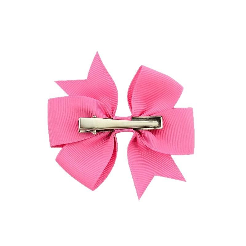 20Pcs Children Hair Clip Bow Hair Clip Sweet Princess Hair Clip Tailcoat Ribbed Satin Ribbon Baby Hair Accessory