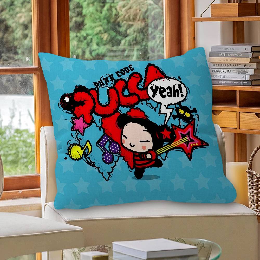 Mała poszewka na poduszkę P-Pucca z kreskówką Poszewka na poduszkę Tapicerka Sofa Poduszka dekoracyjna do domu Poszewka na poduszkę