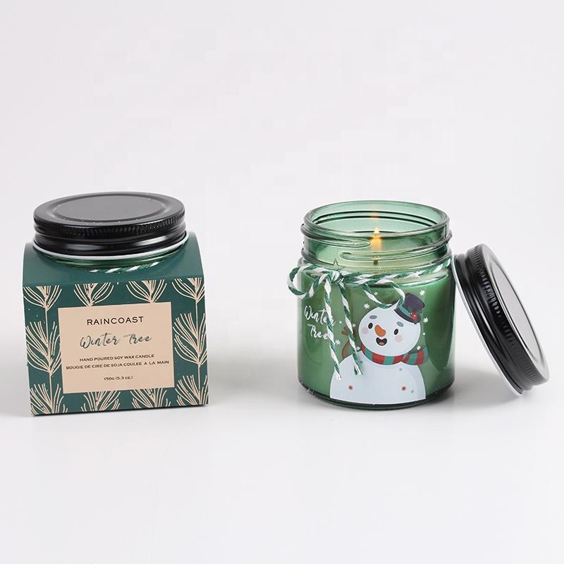 RAINCOAST Classical 150G Christmas Scented Candle Jar Gift Set 80*80*85mm