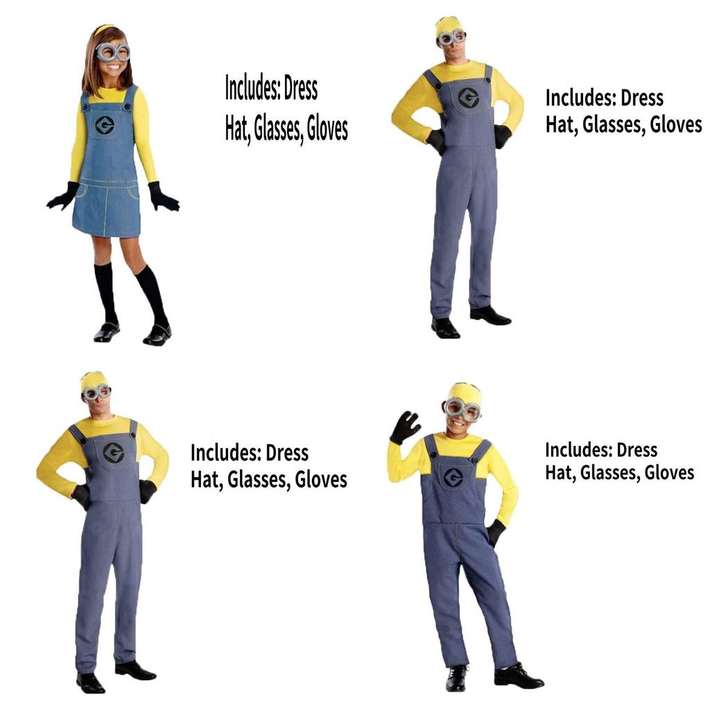 Despicable Me Minions Gru Cosplay Costume Family Matching Sewn Craftsmanship For Role Play Collectors