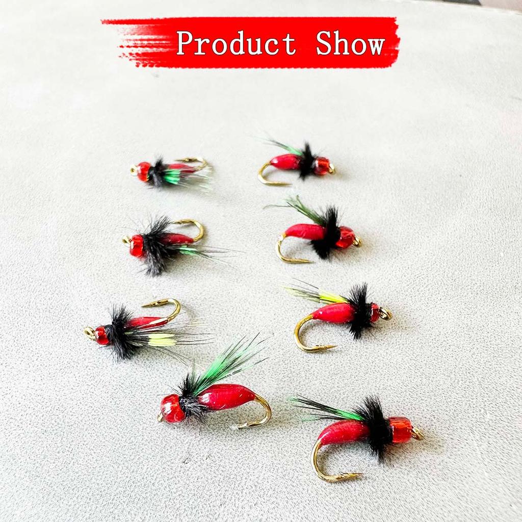 Bionic Mosquito Fly Fishing Flies Insect Artificial Baits for Trout Dry Fly Lure Fly Fishing 5Pcs