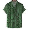 Geometric 3d Print Stripes Hawaiian Shirt for Men Summer Lapel Button Shirts Tops Street Short Sleeve Tees