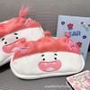 Pink Hair Funny Big Capacity Plush Pencil Bag Creative Cartoon Big Mouth Girl Pens Storage Case Portable School Stationery Gift