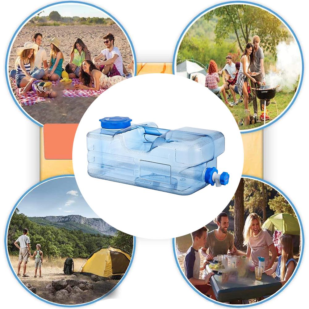 7,5/12L/15L/19L/24L Große Kapazität Outdoor Wasserkanister Tragbarer Trinkwasserbehälter mit Hahn Auslaufsicherer Camping-Wassertank