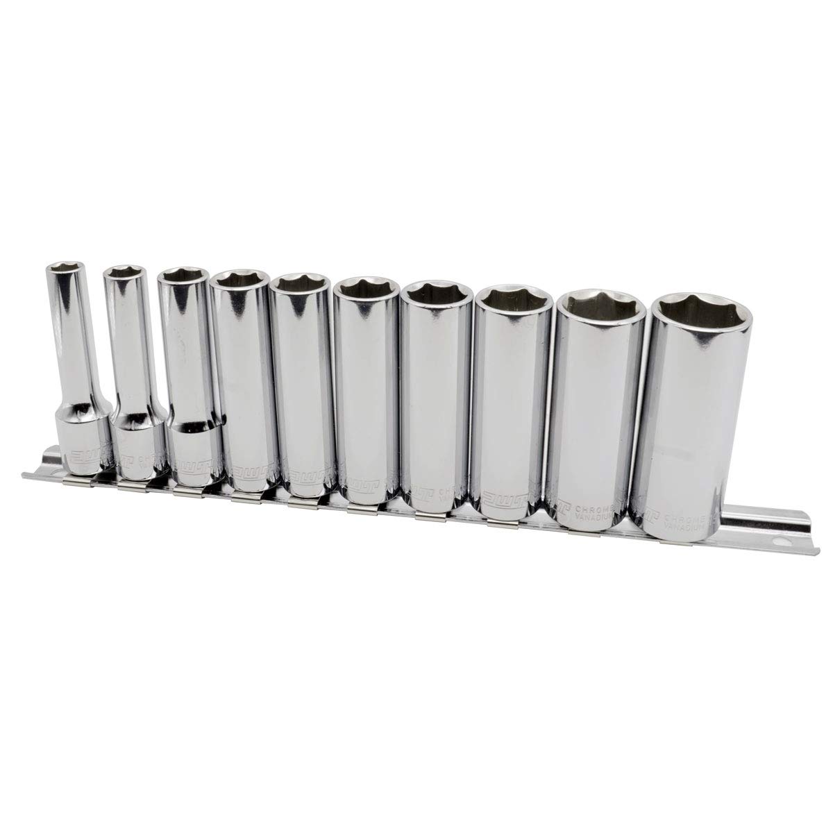 

PWT Deep Socket IDS38SET Set, 6-point, 3/8-inch, 9.5mm, 10-piece set,