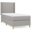 3131785 vidaXL Divan Bed with Mattress Light Grey 80x200 Cm Fabric