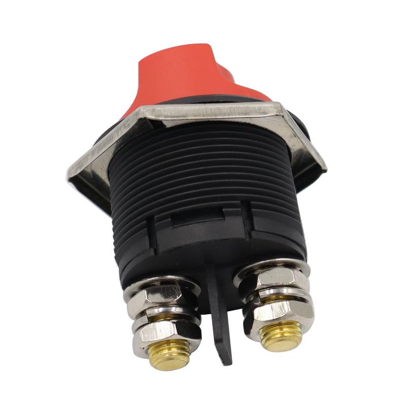 Wyłącznik akumulatora 12V / 24V 200 A, 2-stykowy wyłącznik wł./wył. Wyłącznik awaryjny Wyłącznik akumulatora samochodowego Główny wyłącznik zasilania do pojazdu, łodzi, samochodu