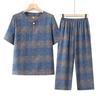 Women's Mid-Aged Summer Short Sleeve Two-Piece Set