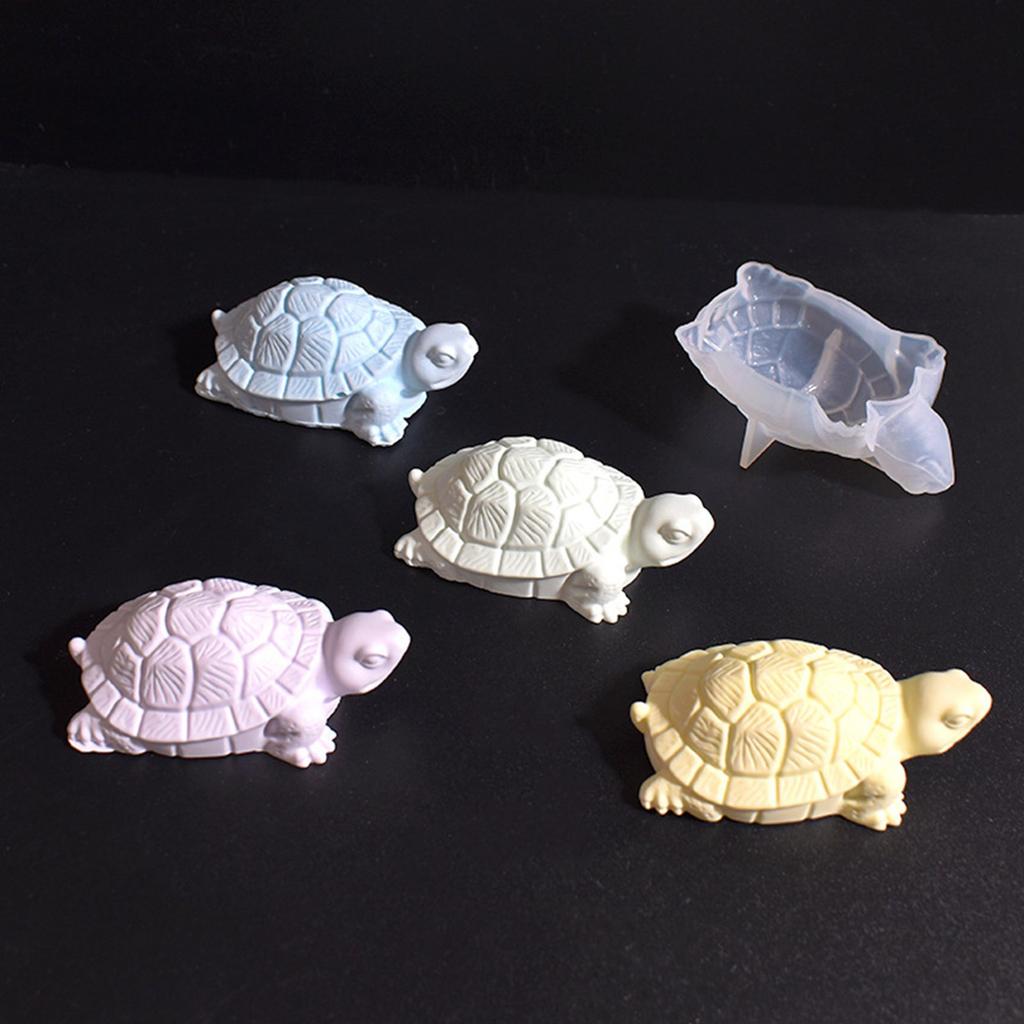 2Pcs Lovely Turtle Figurine Silicone Mold Set High Quality Durable Material Ideal for Crafting and Home Decor Projects