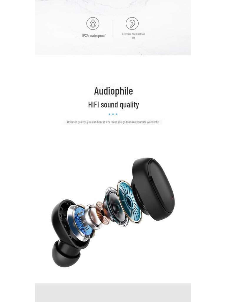 A6S Wireless In-Ear Bluetooth Headset with Noise Reduction & Touch Control