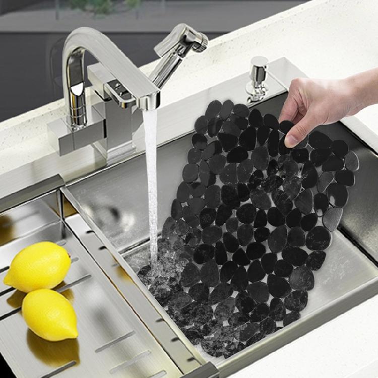 Set of 2 Home Soft Cover PVC Sink Mats Sink Net Dish Drying Mat Sink Accessories