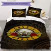 Guns N' Roses Rock Band Prints Bedding, Duvet Cover and Pillowcases, Birthday Gift (1 Duvet Cover + 2 Pillowcases, Pillow Insert Not included)JM003