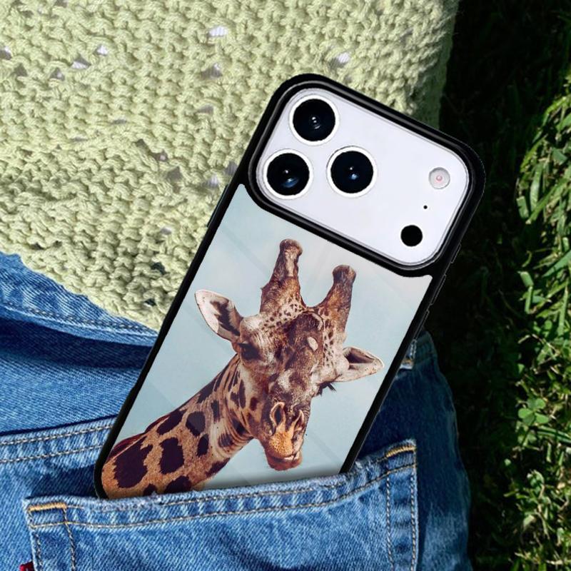 Zoo Animals 1 Giraffe Phone Case For iPhone 17 AIR 16 Pro Max 15 14 Pro 11 12 13 Shockproof Silicone Cover
