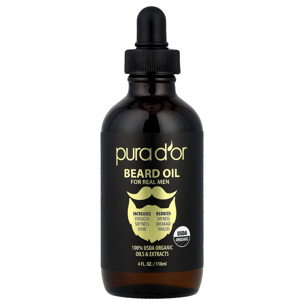 Pura D'Or, Beard Oil, 118Ml(4Fl Oz)