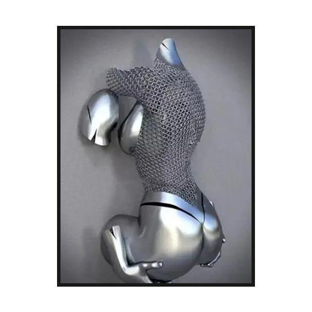 Metal Body Portrait Decoration Mural Romanticism Poster Canvas Painting and Living Room Wall Art Prints for Modern Home Decor No Frame