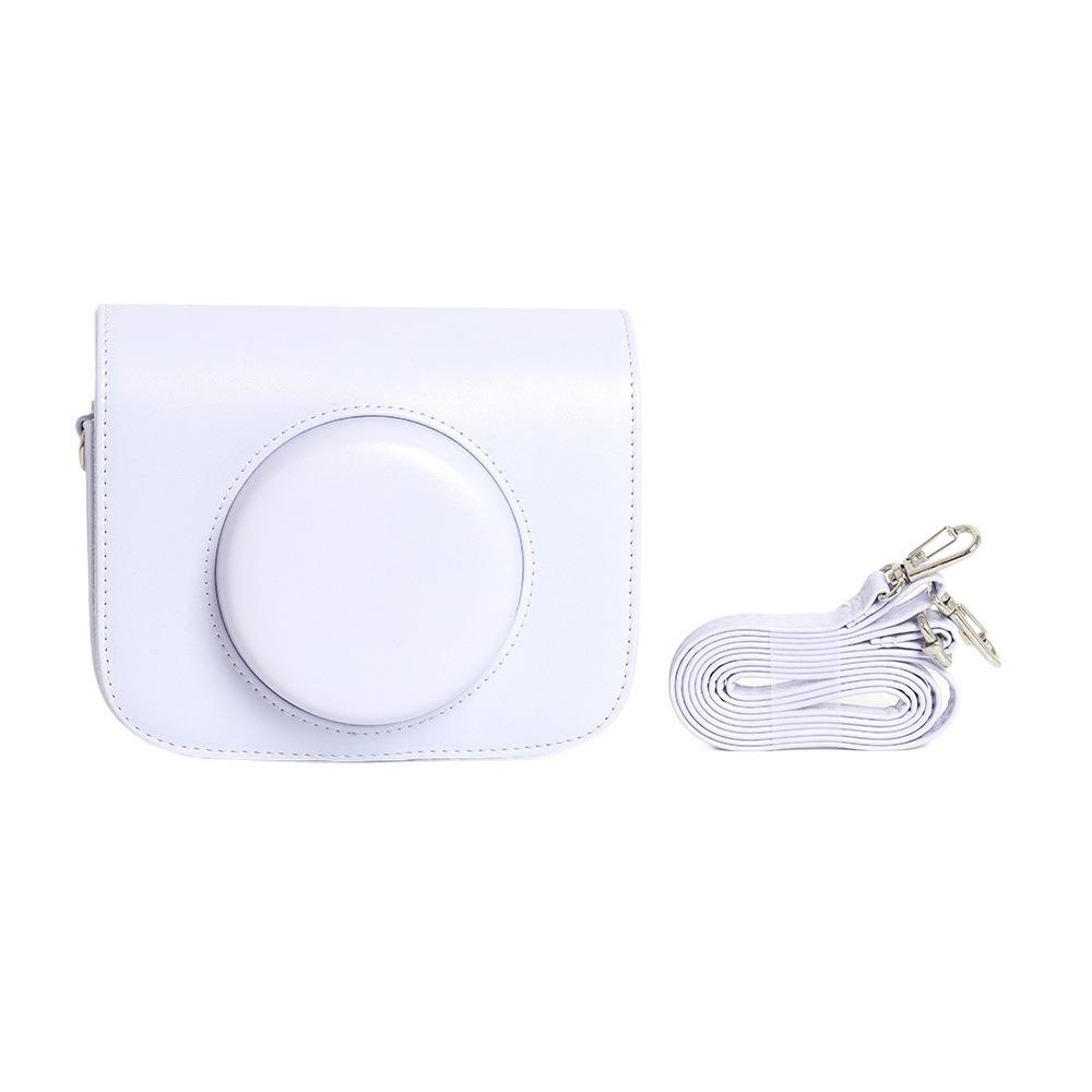PU Leather Instant Camera Case Anti Scratch with Shoulder Strap Storage Bag Shockproof Portable Protective Cover for Popoto