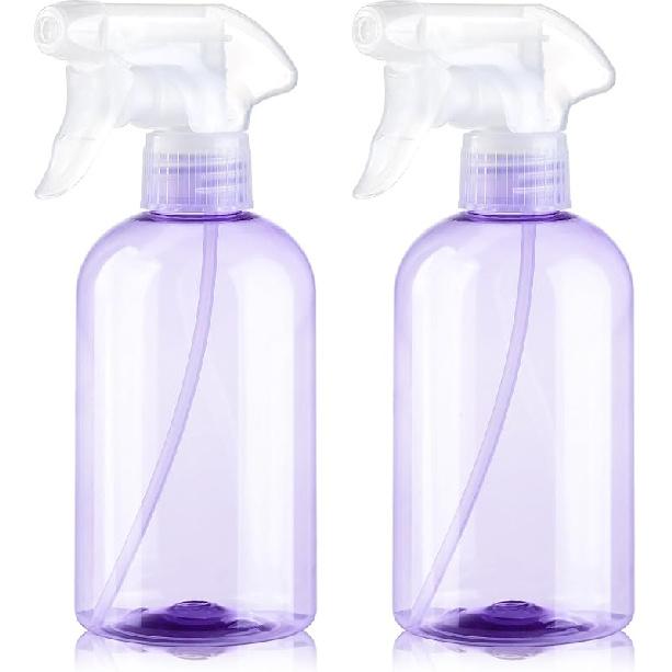 Spray Bottles BPA free Plastic Spray Bottle 10oz/300ml Adjustable Sprayer Empty Refillable Container Mist Stream for Watering Plants, Pet Training, фиолетовый