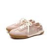 Genuine Leather Women's Argan Ballet Shoes 2026: Retro Lace-up Lightweight Breathable White Trainers