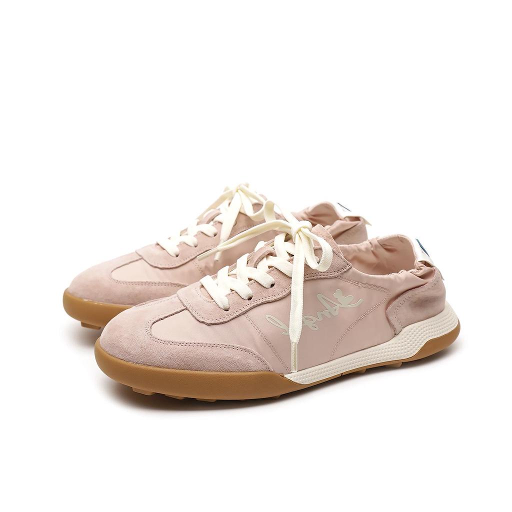 Genuine Leather Women's Argan Ballet Shoes 2026: Retro Lace-up Lightweight Breathable White Trainers