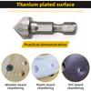 1/3 Pcs Hexagonal Shank Six-Blade Chamfering Tool - Carbon Steel Sandblasted, for Woodworking Hole Opener and Countersink
