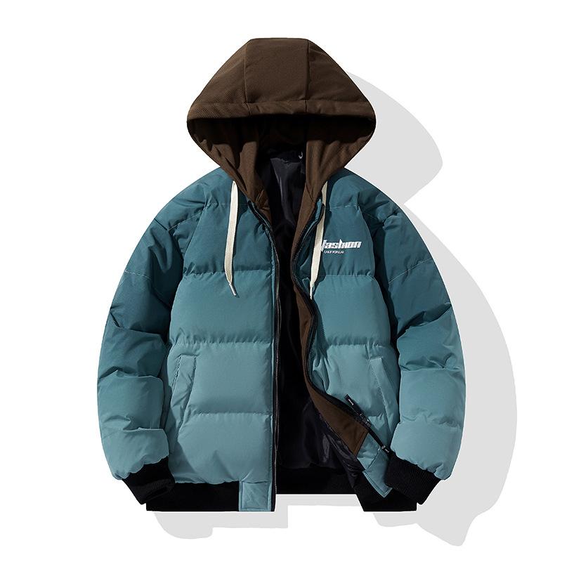 Double-sided Wearing The Street Trend in Autumn and Winter Men's Casual Loose Loose Loose Versatile Double Sided Wearing A Baseball Suit Cotton