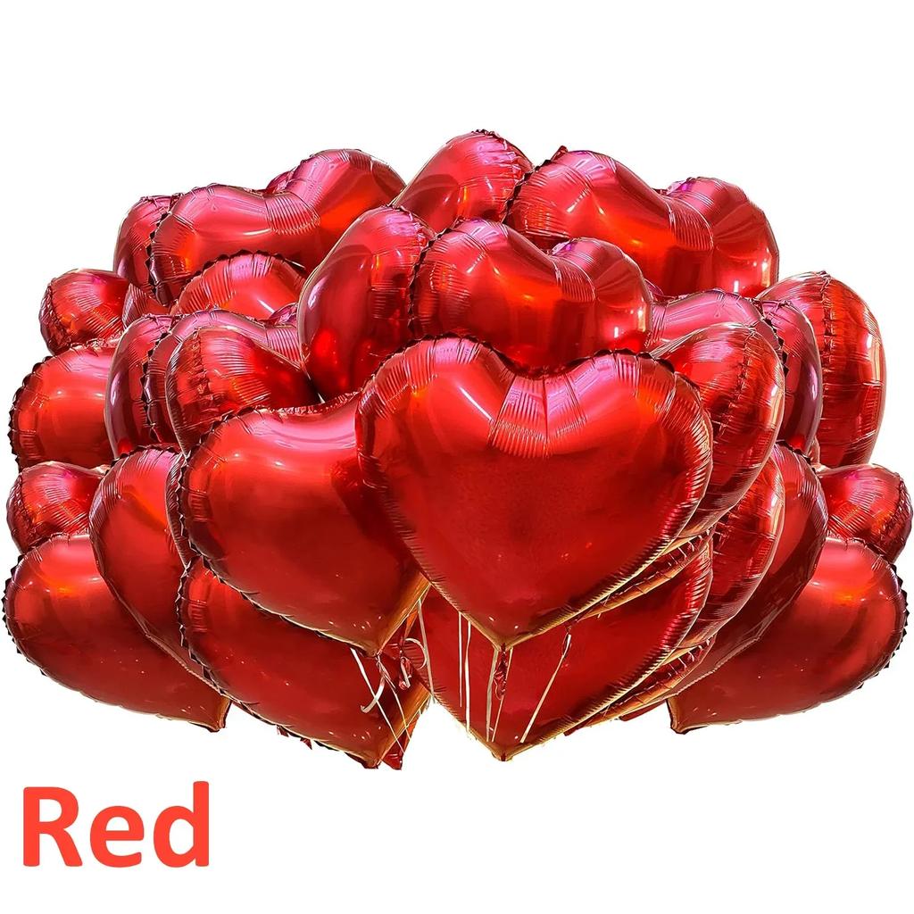 20/5pcs Heart Foil Balloon Mirror Aluminum Helium Balloon Globos for Kids Baby Shower Birthday Party Decoration Wedding Supplies