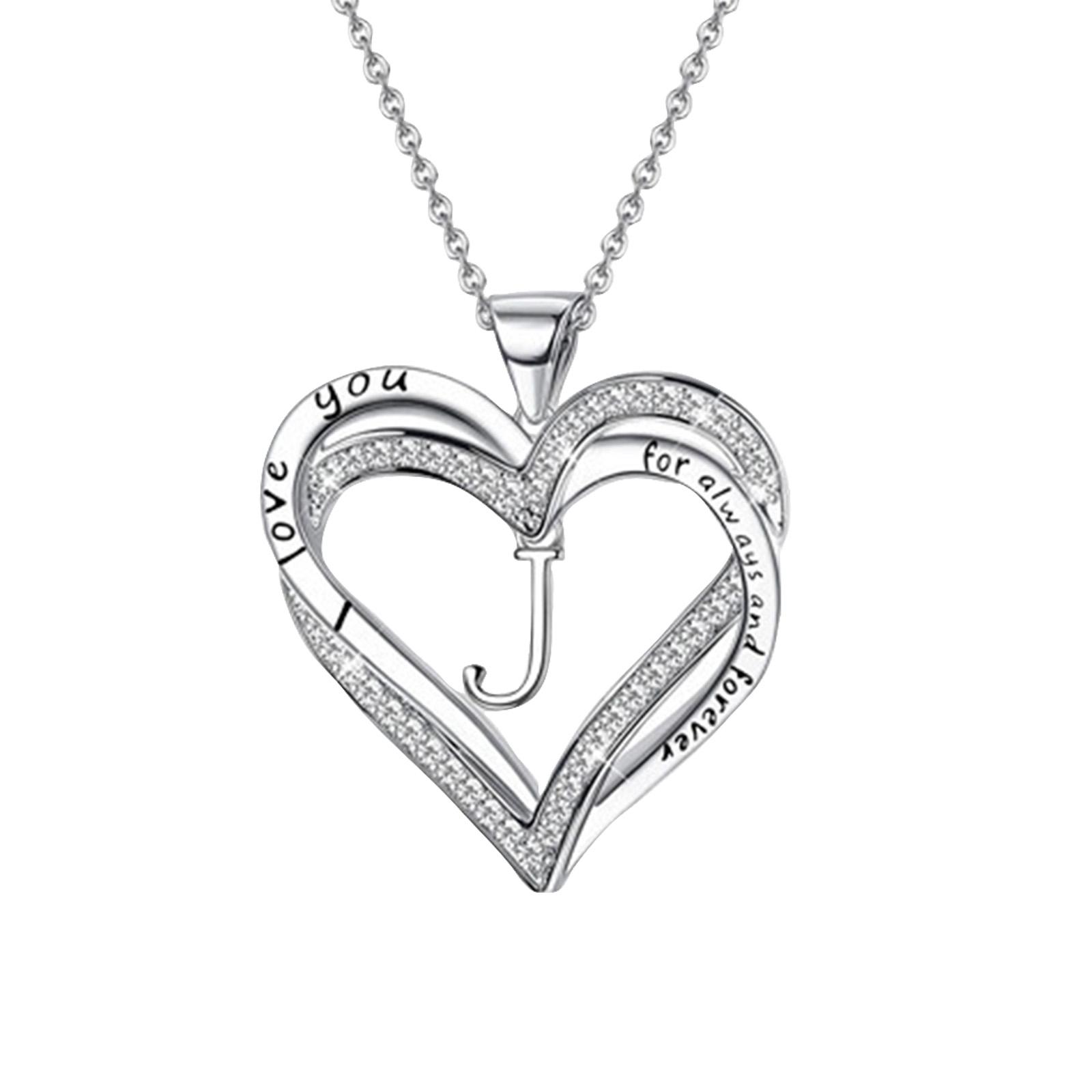 Women Heart Necklace Unique Gift Party To My Daughter Love Mom Heart Necklace ONE SIZE