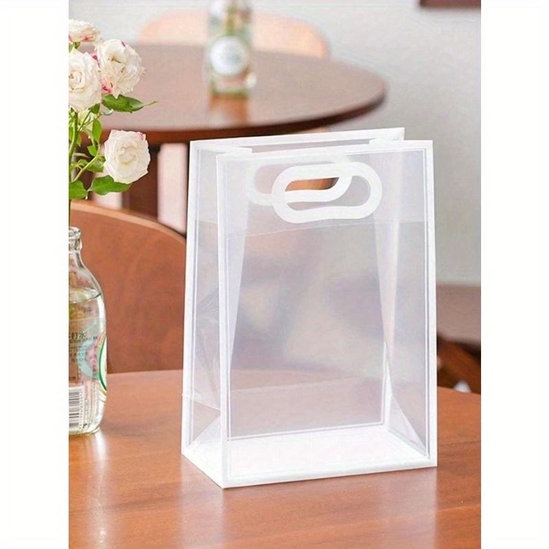 

1pcs Reusable Clear Gift Packaging Bags No Ribbons Suitable For Bridal Party Wedding Birthday Shopping Home Decor Clear White різнокольоровий