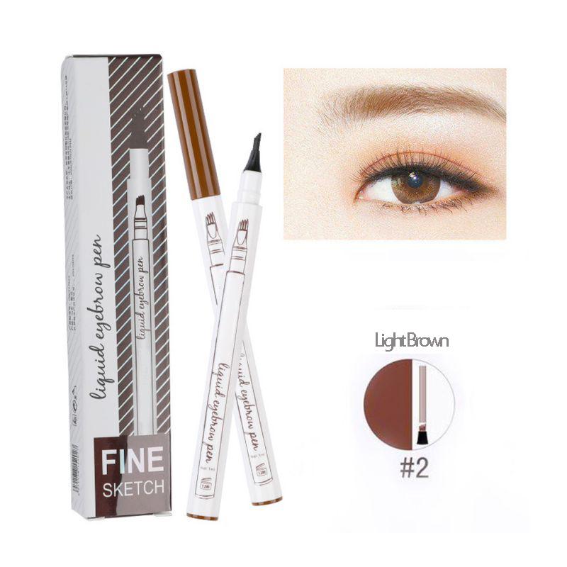 

Ручка для бровей с четырьмя кончиками, легко окрашивается, водонепроницаемый, долговечный, без головокружения, макияж, карандаш для бровей 2