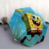 1pc SpongeBob SeaWorld Self-Folding Umbrella, 8-Bone Compact Travel Umbrella, Durable Plastic And Iron Frame089