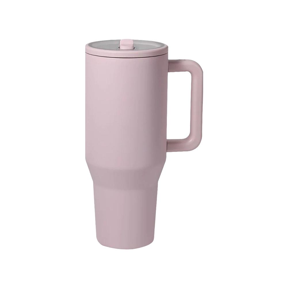 32/40oz Stainless Steel Straw Insulated Water Bottle Thermal Coffee Car Cup Cold Hot Mugs Large Vacuum Flask for Outdoor Travel