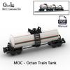 NUOVO MOC Città Industriale Octan Carro Cisterna Treno Modello Idee Creative Pista Blocchi da Costruzione Mattoni Fai da Te Giocattolo per Bambini Regalo di Compleanno