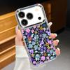 Oil Painting Flower Case For iPhone 17 Pro Max iPhone 16 15 14 13 Pro Max 11 17e 16e Plating Lens Frame Clear Soft Silicone Back Cover