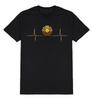 Mens Record Vinyl Heartbeat T-Shirt Music LP Turntable Player  Cotton Tee