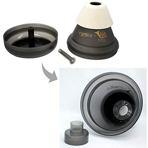 OKURA+MUTE Practice Mute for French Horn/Bass Trombone, Color: Black