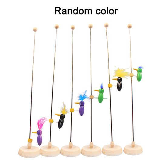 1 Set Woodpecker Toy with Wooden Base Top Ball Toddlers Cute Early Education Fun Woodpecker Figurine Kids DIY Science Experiment Toy
